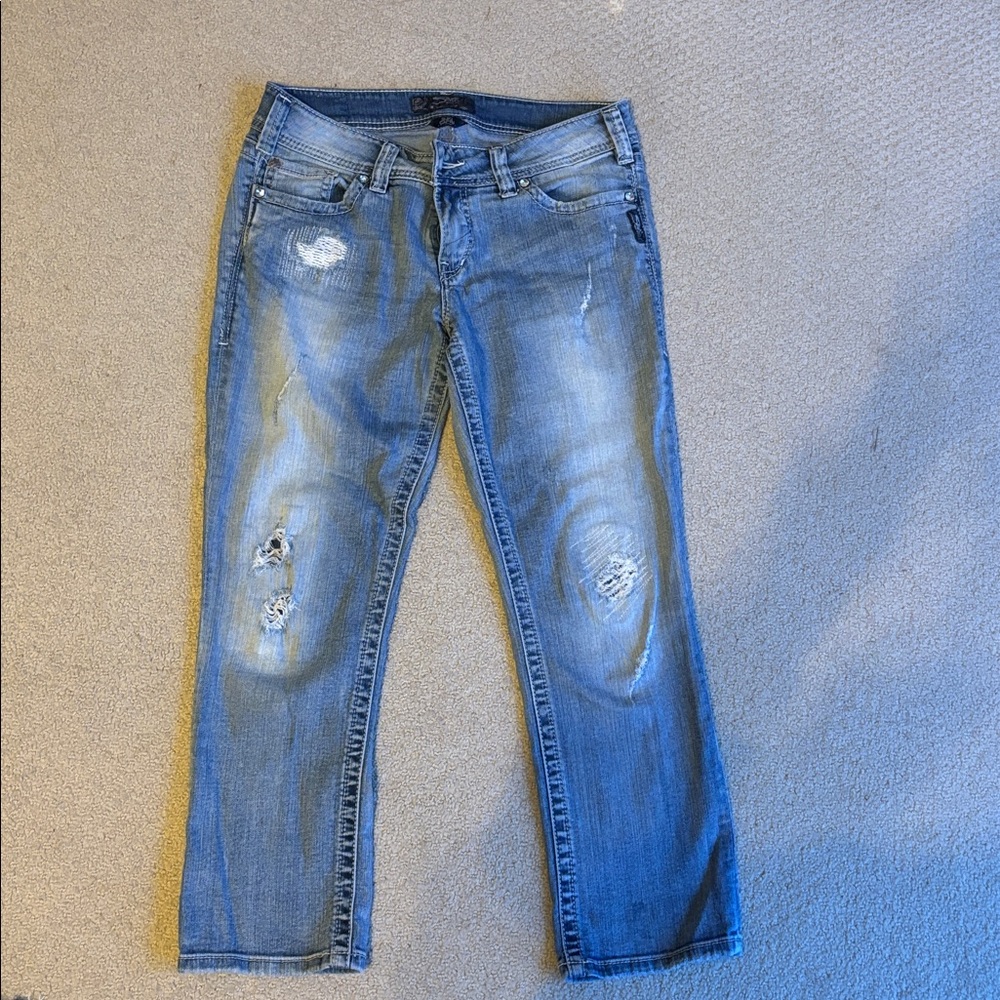 Distressed cropped